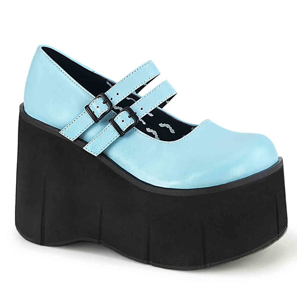 DemoniaCult - KERA08 Platform Sandals - Blue/Black Product image